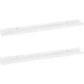 vidaXL vidaXL-Wandregale-2-St-80x9x3-cm-hochglanz-weiß