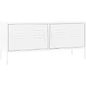 vidaXL TV-Schrank Weiß 105x35x50 cm Stahl