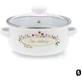 Quid Kasserolle mit Glasdeckel Memory Emaillierter Stahl - 20 cm