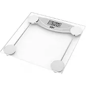EDM Digitale Personenwaage Kristall Schwarz 180 kg (26 x 26 x 2 cm)