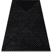Rugsx Exklusiv EMERALD Teppich A0084 glamour, stilvoll, Linien, geometrisch schwarz / silber 80x150 cm