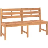 vidaXL Gartenbank 150 cm Massivholz Teak