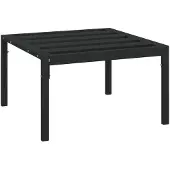 vidaXL Garten-Couchtisch Schwarz 60x60x35 cm Stahl