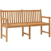 vidaXL Gartenbank 150 cm Massivholz Teak