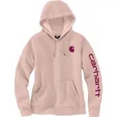 Carhartt Kapuzenpullover Logo Sleeve Graphic Sweatshirt Damen Wisteria Heather-XS