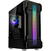 Kolink Inspire K10, Midi Tower, PC, Schwarz, ATX, micro ATX, Mini-ITX, Kunststoff, Stahl, Gehärtetes Glas, Multi
