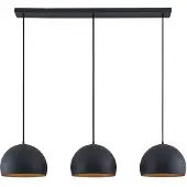 LINDBY Pendellampe Tarjei, Länge 120cm, schwarz/gold, Metall
