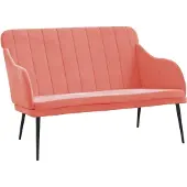 vidaXL Sitzbank Rosa 110x76x80 cm Samt 351467