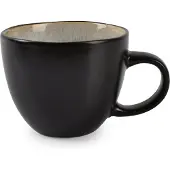 Salt & pepper Tasse Lunar Schwarz / Beige 420 ml (4er Set)