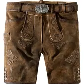 Stockerpoint Lederhose "Bertl" in stein geäscht-natur | Gr.: 46