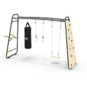 Exit GetSet Monkeybar MB320, Monkey Bar Klettergerüst für Draußen, Spielgerät für Kinder, Grau