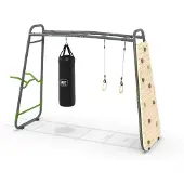 Exit GetSet Monkeybar MB220, Monkey Bar Klettergerüst für Draußen, Spielgerät für Kinder, Grau
