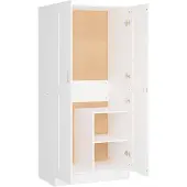 vidaXL Kleiderschrank Weiß 82,5x51,5x180 cm Holzwerkstoff