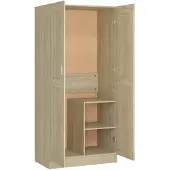 vidaXL Kleiderschrank Sonoma-Eiche 82,5x51,5x180 cm Holzwerkstoff
