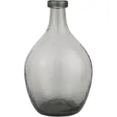 Ib Laursen Bauchige Glasvase grau mundgeblasen Höhe 36 cm, Ø 20 cm