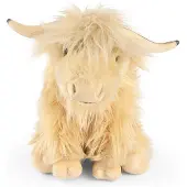 Living Nature Kuscheltier White Highland Cow mit Sound - Plüschtier