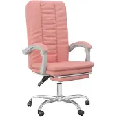 vidaXL Bürostuhl mit Liegefunktion Rosa Kunstleder