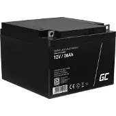 Green Cell AGM 12V 26Ah Akku VRLA Blei-Batterie Bleiakku Ersatzakku Gelakku Akkubatterie Zyklenfest Unbemann Caravan | Photovoltaik | Rollstuhl | Solarspeicher| Solarbatterie | Solarpanel | Wohnwagen