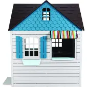 Lifetime Kunststoff Kinder Spielhaus Flipper Lichtgrau/Blau 186x186x215 cm