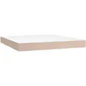 vidaXL Taschenfederkernmatratze Mittel Cappuccino 160x200x20 cm Kunstleder