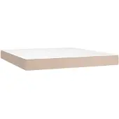 vidaXL Taschenfederkernmatratze Mittel Cappuccino 180x200x20 cm Kunstleder
