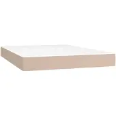 vidaXL Taschenfederkernmatratze Mittel Cappuccino 140x200x20 cm Kunstleder
