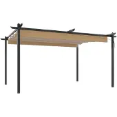 vidaXL Pavillon mit Ausziehbarem Dach 4x3 m Taupe