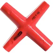 Ks Tools Kreuzschlüssel mit Schutzisolierung, 6-Kant, 10x11x13x17 mm