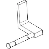 Axor Universal Rectangular Toilettenpapierhalter, Metall, einzeln, 42656