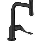 Hansgrohe Einhebel-Küchenmischer AXOR CITTERIO Select mit Ausziehbrause mattschwarz mattschwarz