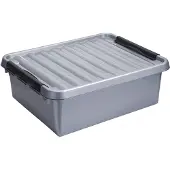 Sunware Q-Line Box - 25 Liter - 500 x 400 x 180mm - silber/schwarz