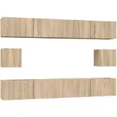 vidaXL 6-tlg. TV-Schrank-Set Sonoma-Eiche Holzwerkstoff
