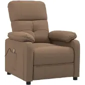 vidaXL Massagesessel Braun Stoff