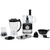 Princess 221054, 1,2 l, Anthrazit, Edelstahl, Transparent, Drehregler, 1,75 l, Mischung, Kotelett, Mixen, 1,2 m