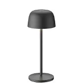 LINDBY LED-Akku-Tischleuchte Arietty, schwarz, dimmbar, IP65