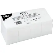 Papstar 10 X 500 Servietten, 1-lagig 1/8-Falz 33 cm x 33 cm weiss