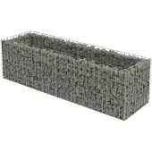 vidaXL Gabionen-hochbeet Aus Verzinktem Stahl 180x50x50 Cm