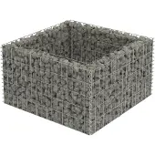 vidaXL Gabionen-hochbeet Aus Verzinktem Stahl 90x90x50 Cm