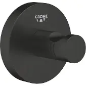GROHE Start Wandhaken ohne Bohren für Duschzubehör, Schwarz, verdeckte Befestigung