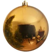 Décoris Christbaumkugel gold glänzend groß 25 cm 1 Stück