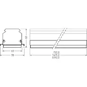 Trilux LED-Geräteträger 1474mm 4000K 7651 LW#9002017174