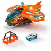 Dickie Toys - Spielzeug-Helikopter Sky Patroller (35 cm) - Rettungs-Flugzeug mit einklappbaren Flügeln & Wasser-Spritzfunktion, Spielzeug-Hubschrauber für Kinder ab 3 Jahren