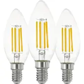 Eglo LED-Lampe C35 Candle 7W/827 806 lumen clear 3-pack E14