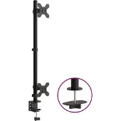 vidaXL Tischhalterung für 2 Monitore Schwarz Stahl VESA 75/100 mm