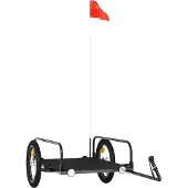 vidaXL Fahrradanhänger Schwarz 126x63x34 cm Eisen