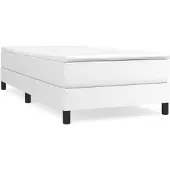 vidaXL Boxspringbettgestell Weiß 80x200 cm Kunstleder