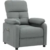 vidaXL Massagesessel Dunkelgrau Stoff