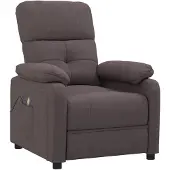 vidaXL Massagesessel Dunkelbraun Stoff