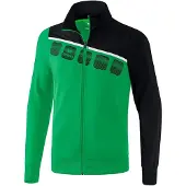 Erima 5-C Polyesterjacke Kinder - Smaragd / Schwarz / Weiß