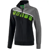 Erima 5-C Präsentationsjacke Damen Schwarz Grau || Größe 36